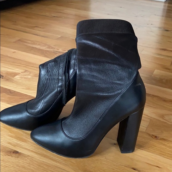 Zara Heeled ankle boot black six 6 - Picture 1 of 7